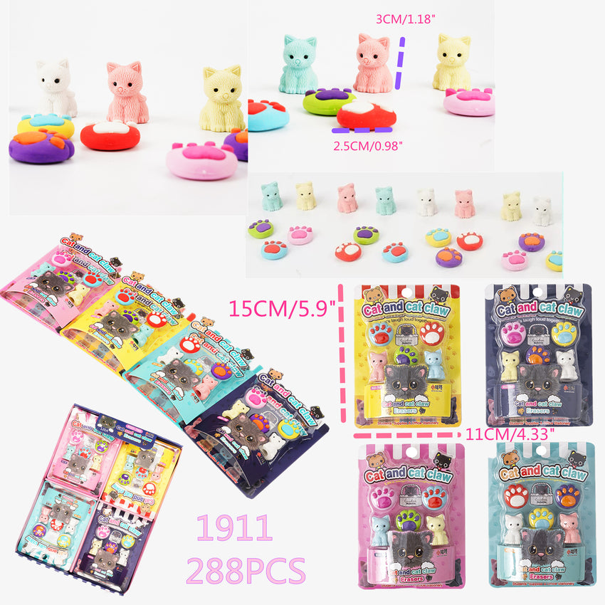 Mini Cat Erasers 1911 Wholesale Novelties 7.70 Dozen Winston