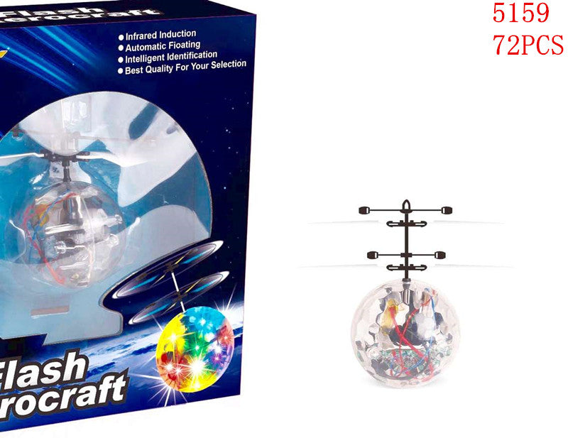 Clear Floating Self Flying UFO Ball 5159 Light Up Novelty Toys (3.10