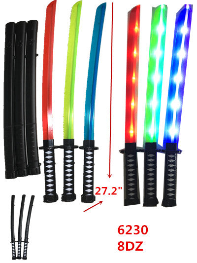 Light Up Ninja Sword With Case #6230 Wholesale Novelties $1.60 Each –  Winston Trading Wholesale